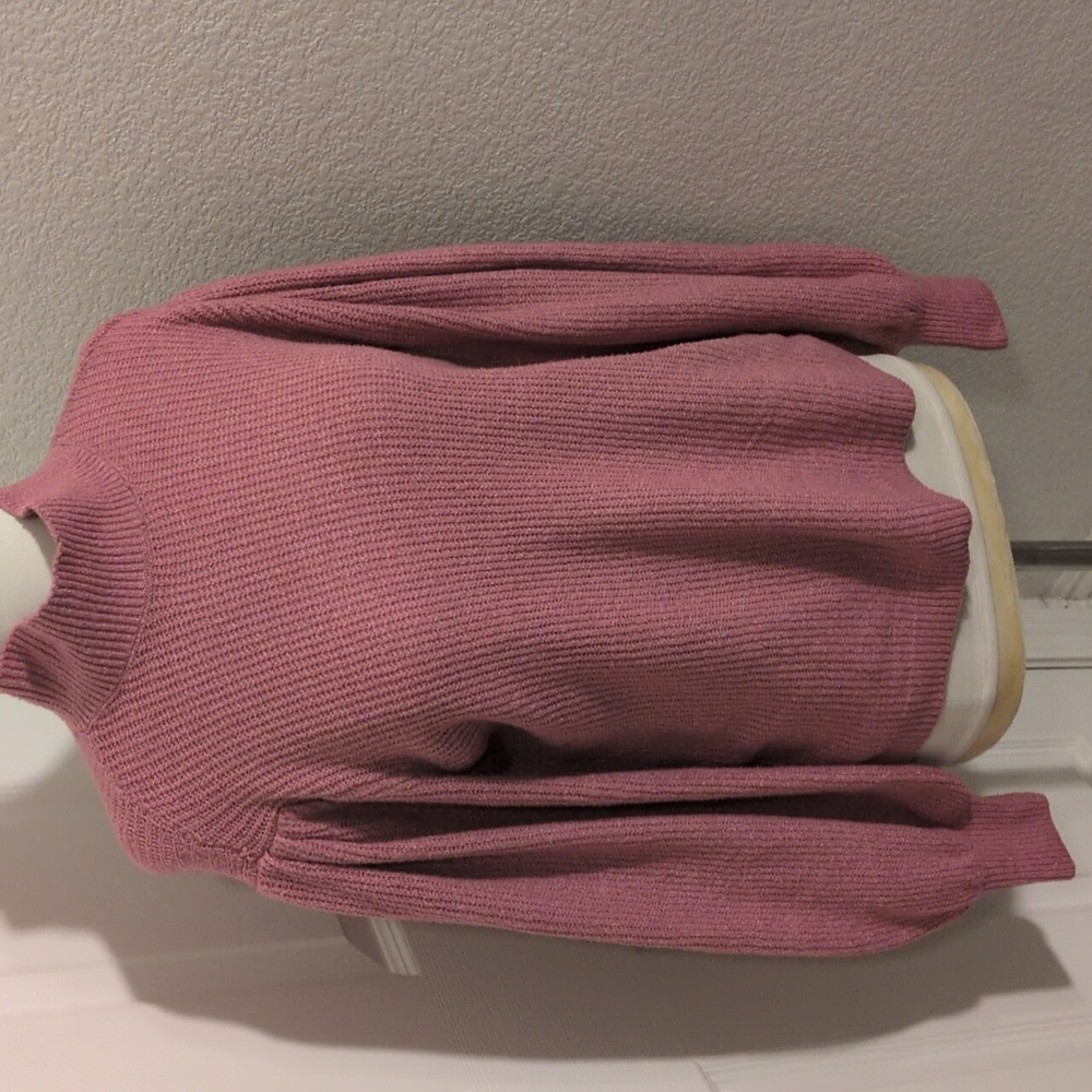 ✅Marled United Clothing Rose Pink Knit Sweater Turtleneck Butterfly Sleeve Large